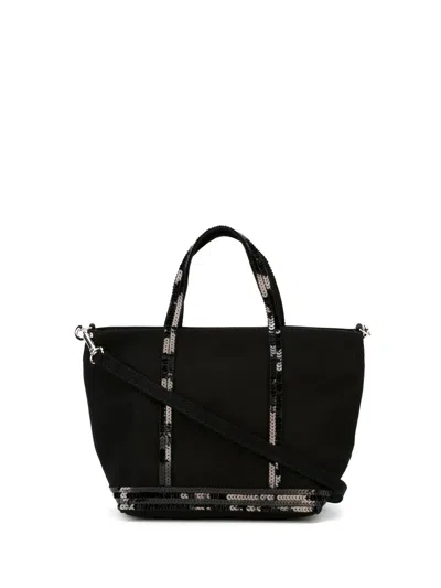 Vanessa Bruno Canvas Extra Small Zipped Cabas Tote In Black