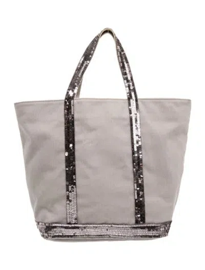 Pre-owned Vanessa Bruno Canvas Top Handle Bag In Gray