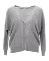 Vanessa Bruno Cardigan In Grey Wool And Cashmere In Gray