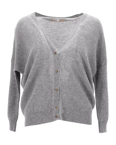 Vanessa Bruno Cardigan In Grey Wool And Cashmere In Gray