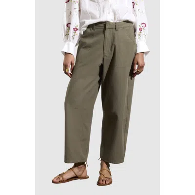 Vanessa Bruno Cargo Wide Leg Trousers In Green