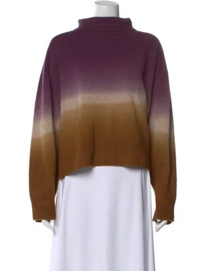 Pre-owned Vanessa Bruno Cashmere Striped Sweater In Purple