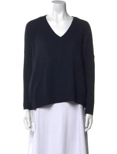 Pre-owned Vanessa Bruno Cashmere V-neck Sweater In Blue