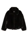 Vanessa Bruno Classic-collar Shearling Jacket In Brown
