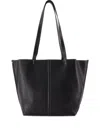 Vanessa Bruno Contrast-stitching Shoulder Bag In Black