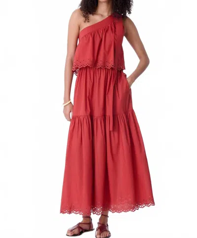 Vanessa Bruno Cora Midi Dress In Brique In Red