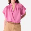 Vanessa Bruno Cory V-neck Top In Malaga In Pink
