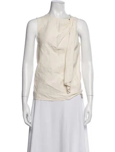 Pre-owned Vanessa Bruno Cowl Neck Sleeveless Blouse In Neutrals