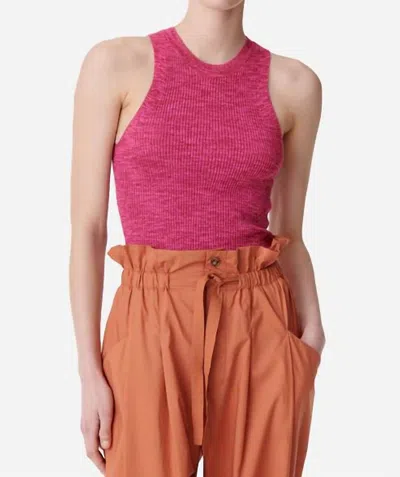 Vanessa Bruno Cranberry Ribbed Tank In Peony Pink