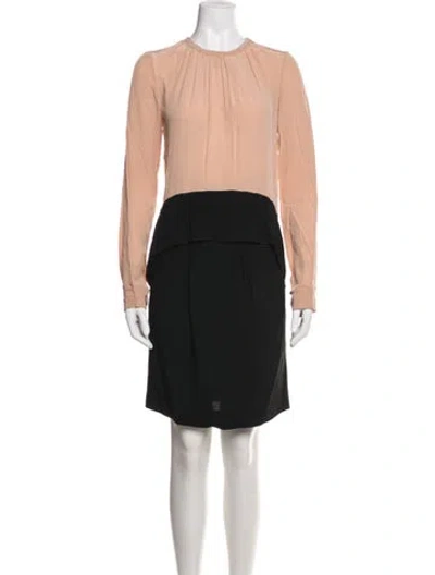 Pre-owned Vanessa Bruno Crew Neck Knee-length Dress In Black/neutrals