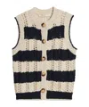 Vanessa Bruno Crew Neck Knitted Vest In Nude