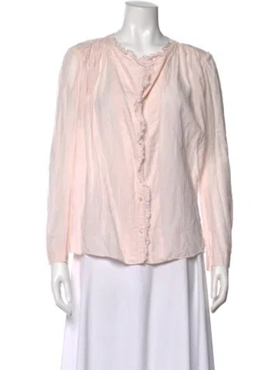 Pre-owned Vanessa Bruno Crew Neck Long Sleeve Blouse In Neutral