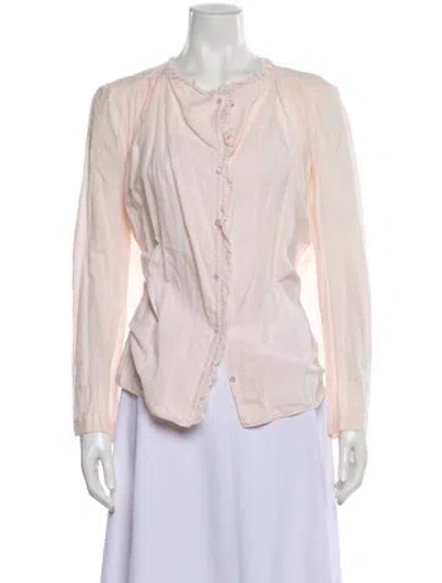 Pre-owned Vanessa Bruno Crew Neck Long Sleeve Blouse In Pink