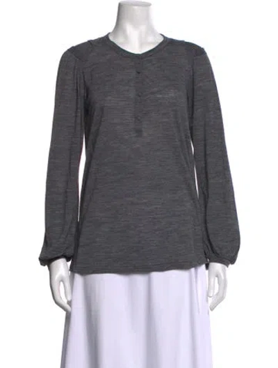 Pre-owned Vanessa Bruno Crew Neck Long Sleeve Top In Grey