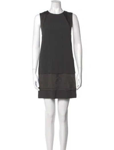 Pre-owned Vanessa Bruno Crew Neck Mini Dress In Grey