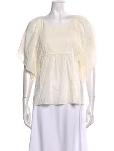 Pre-owned Vanessa Bruno Crew Neck Sleeveless Blouse In Neutral