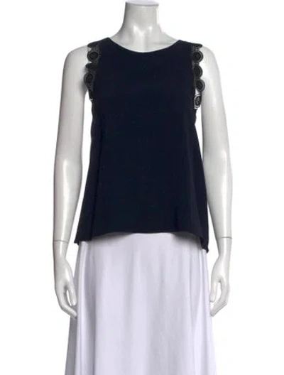 Pre-owned Vanessa Bruno Crew Neck Sleeveless Top In Black
