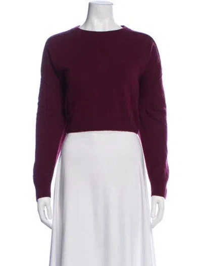 Pre-owned Vanessa Bruno Crew Neck Sweater In Burgundy