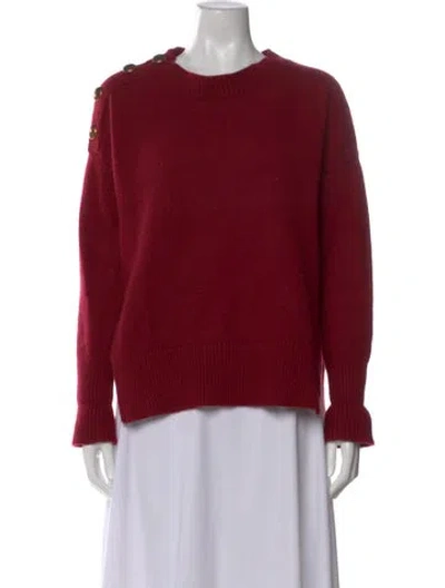 Pre-owned Vanessa Bruno Crew Neck Sweater In Burgundy