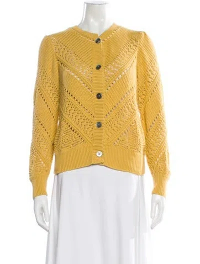 Pre-owned Vanessa Bruno Crew Neck Sweater In Yellow