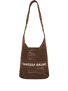 Vanessa Bruno Crochet-detail Shoulder Bag In Brown