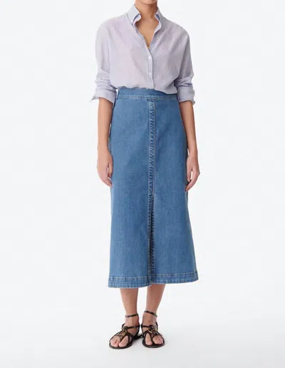 Vanessa Bruno Curtis Skirt In Indigo Clair In Multi