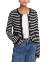Vanessa Bruno Daya Cardigan In Noir Ecru In Noir/ecru