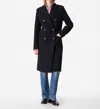 Vanessa Bruno Dionysos Wool Blend Coat In Black In Black