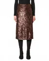 Vanessa Bruno Dirma Midi Skirt In Cafe In Brown