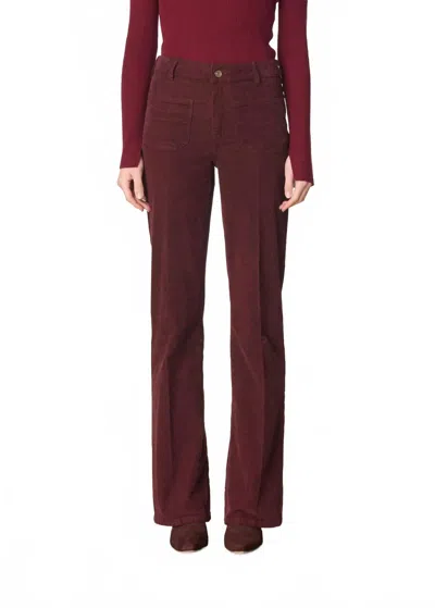 Vanessa Bruno Dompay Corduroy Pants In Bordeaux In Burgundy