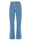 Vanessa Bruno Dompay Patch-pocket Flared Jeans In Blue