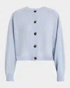 Vanessa Bruno Douve Speckled Wool Cardigan In Caraibes
