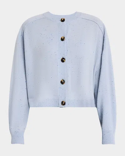 Vanessa Bruno Douve Speckled Wool Cardigan In Caraibes