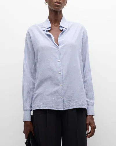 Vanessa Bruno Druyat Striped Shirt In Blanc Bleu