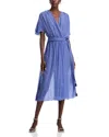 Vanessa Bruno Edjie Crinkled Viscose Chiffon Midi Wrap Dress In Hortensia