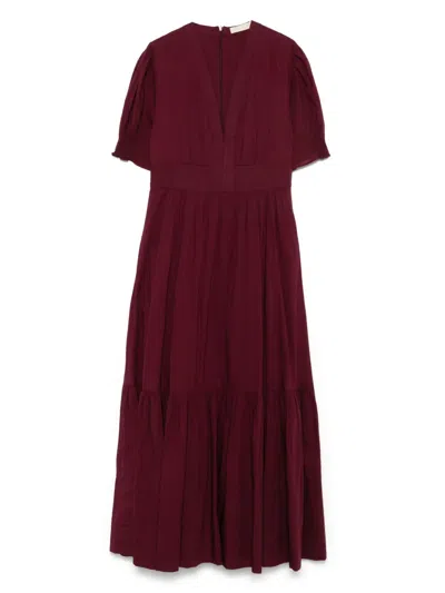 Vanessa Bruno Edorine Midi Dress In Red