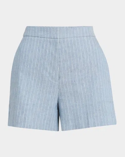 Vanessa Bruno Elisam Pinstripe Wide-leg Shorts In Blue
