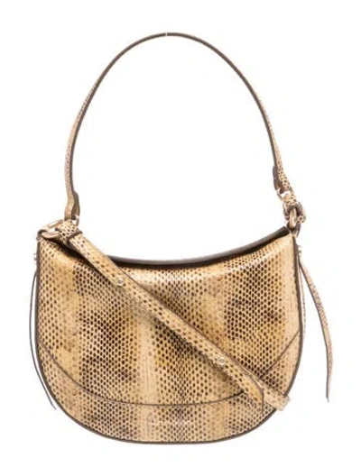 Pre-owned Vanessa Bruno Embossed Leather Hobo In Neutrals