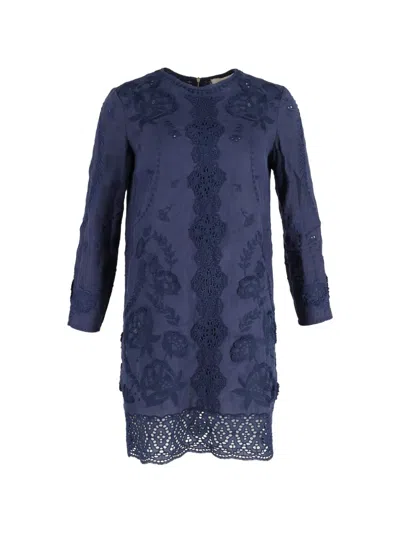 Pre-owned Vanessa Bruno Embroidered Dress In Blue