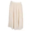 Vanessa Bruno Embroidered Midi Skirt In Nude Rayon