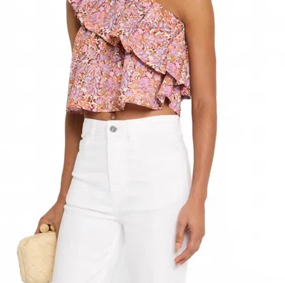 Vanessa Bruno Eolia Ruffle Blouse In Multi In White