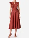 Vanessa Bruno Ermione Midi Dress In Roux