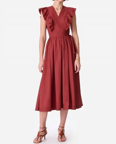Vanessa Bruno Ermione Long Dress In Burgundy In Red