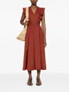 Vanessa Bruno Ermione Midi Dress In Brown