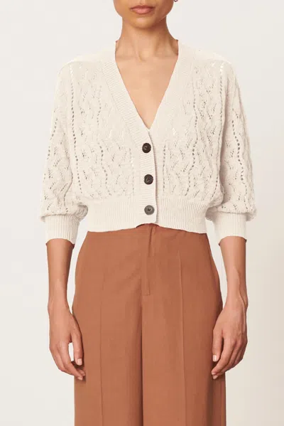 Vanessa Bruno Essam Crochet Cardigan In Ecru In Neutral