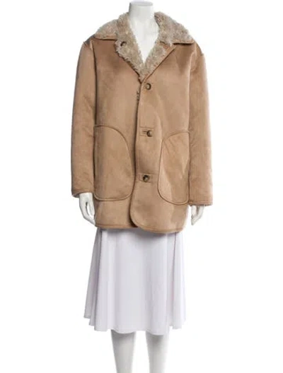 Pre-owned Vanessa Bruno Faux Fur Jacket In Neutral