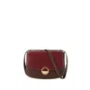 VANESSA BRUNO FLAP BAG - LEATHER - BURGUNDY