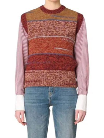 Vanessa Bruno Fleming Crew-neck Vest In Multi