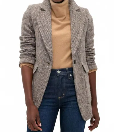 Vanessa Bruno Floea Notch Collar Blazer In Marron Chine In Gray