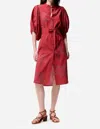 Vanessa Bruno Flora Midi Dress In Cherry In Red